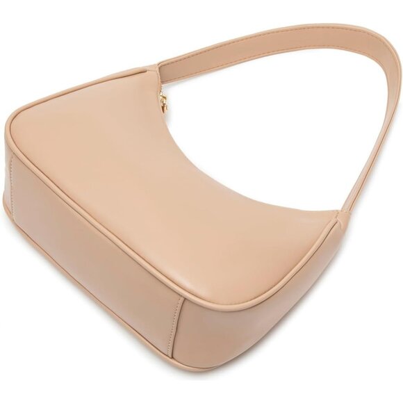 Women Khaki Imported Polyester Pu Leather Zipper Closure Cute Mini Tote Handbag - Picture 3 of 6